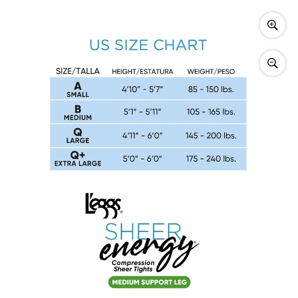 💜L'eggs SheerEnergyLeg Support Control Top SheerTights Reinforced Toe, 2prsSizeB - Picture 4 of 6
